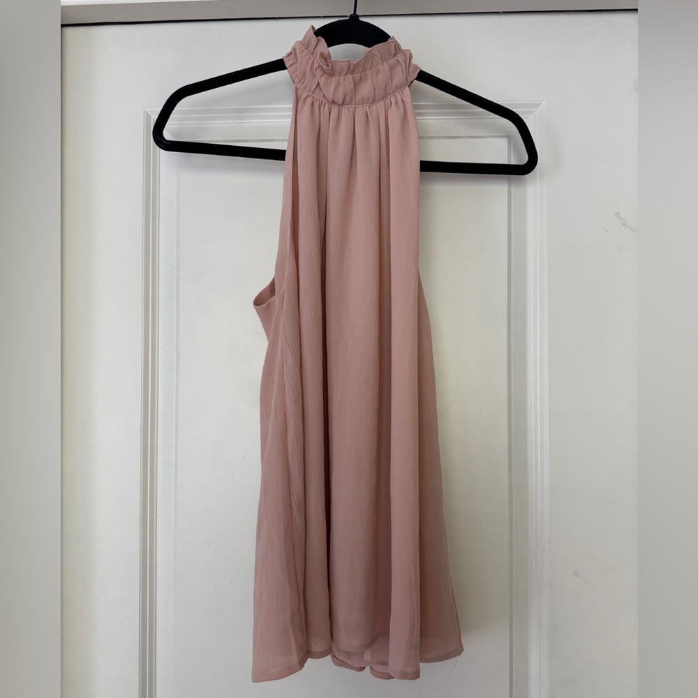 H&M Light Pink Ruffled Halter Top - Picture 2 of 6